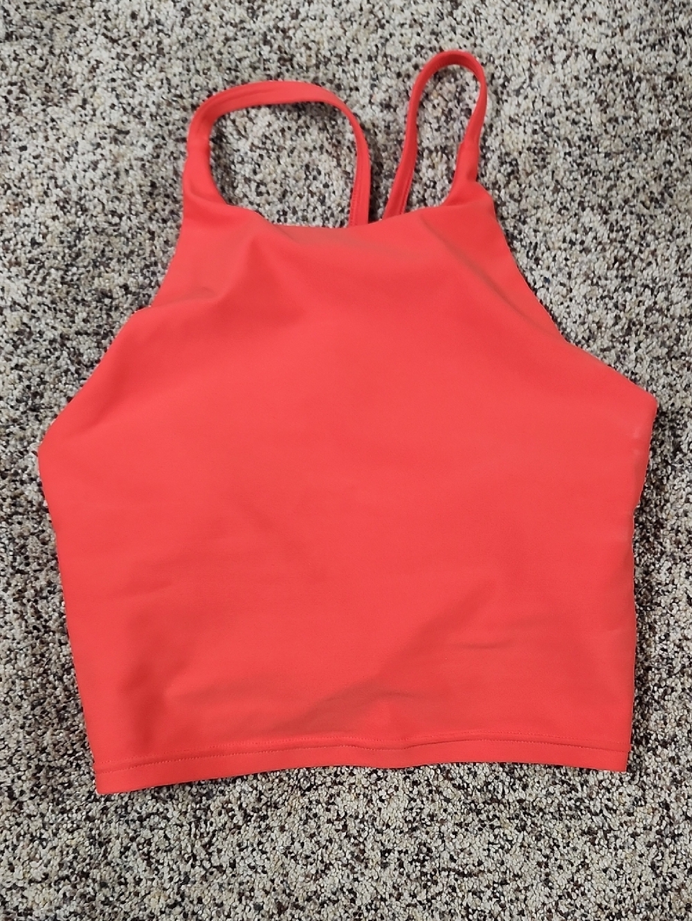 Women's High Neck Cropped Tank Top Atheltic - Coral Red